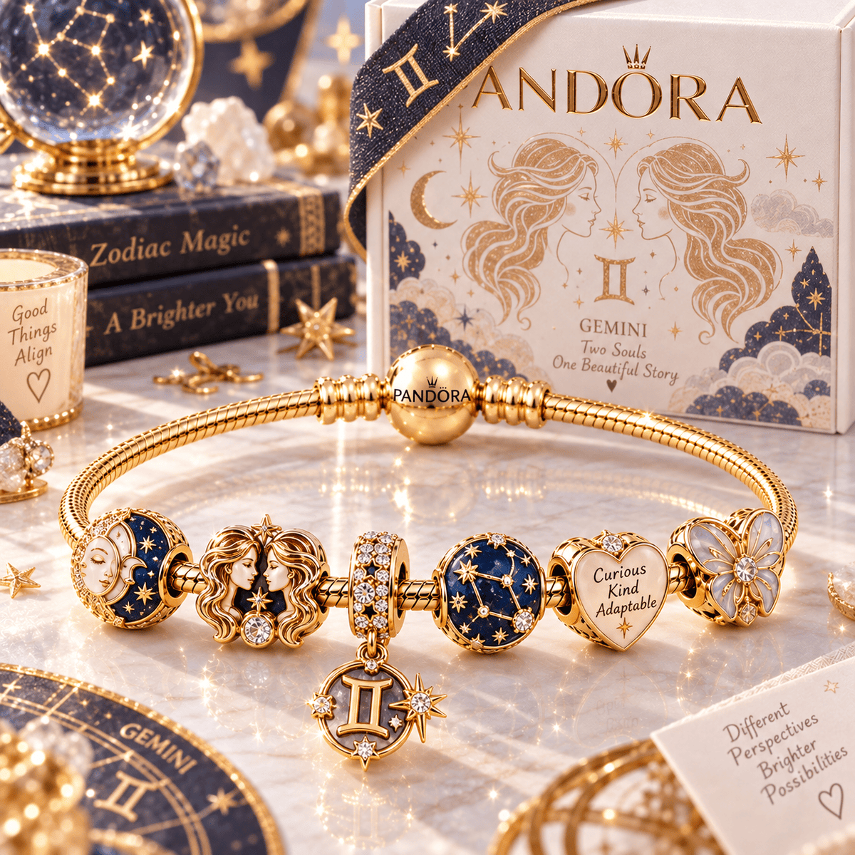 GMN Gold Charm Bracelet Set PTT
