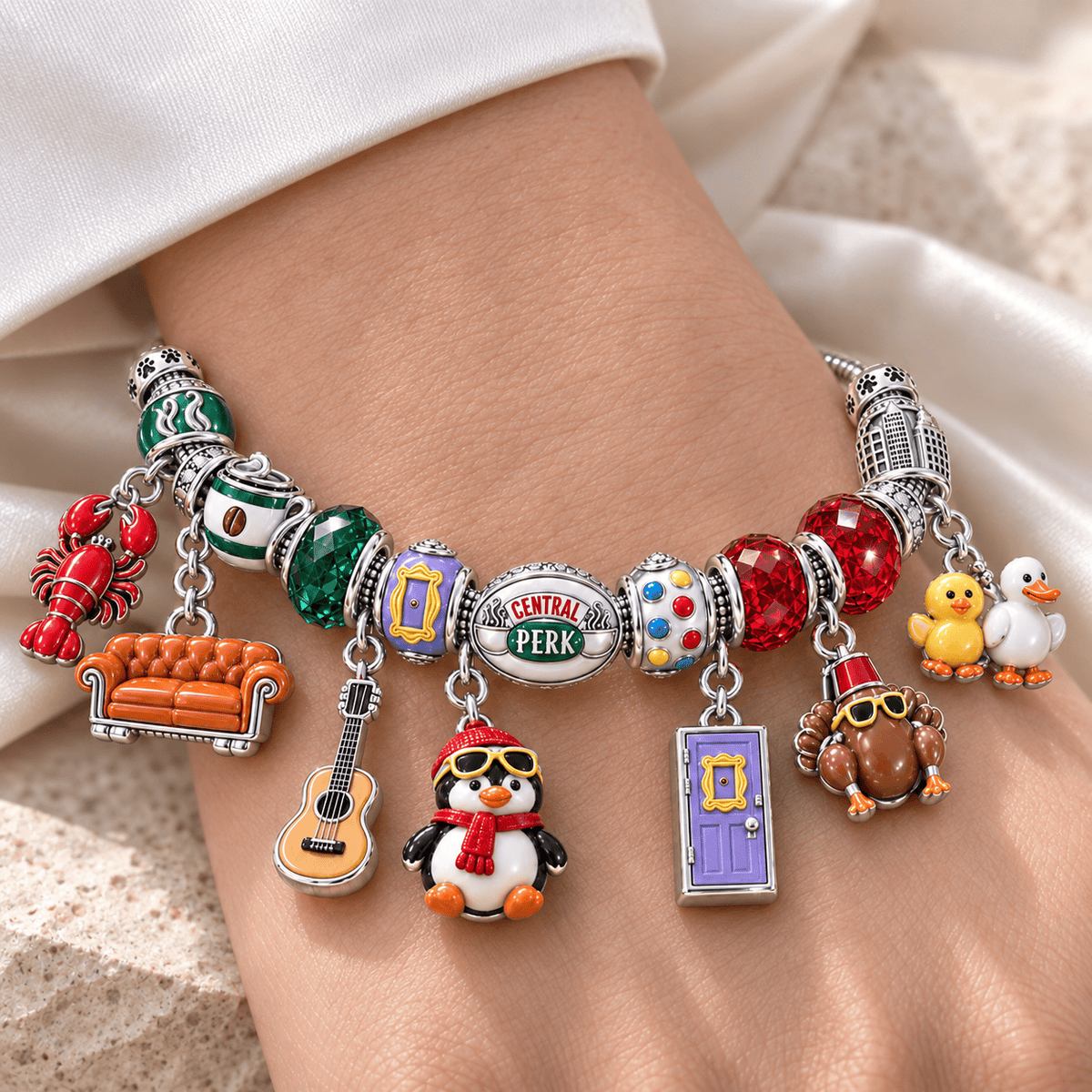 FRS Silver Charm Bracelet Set NTTB
