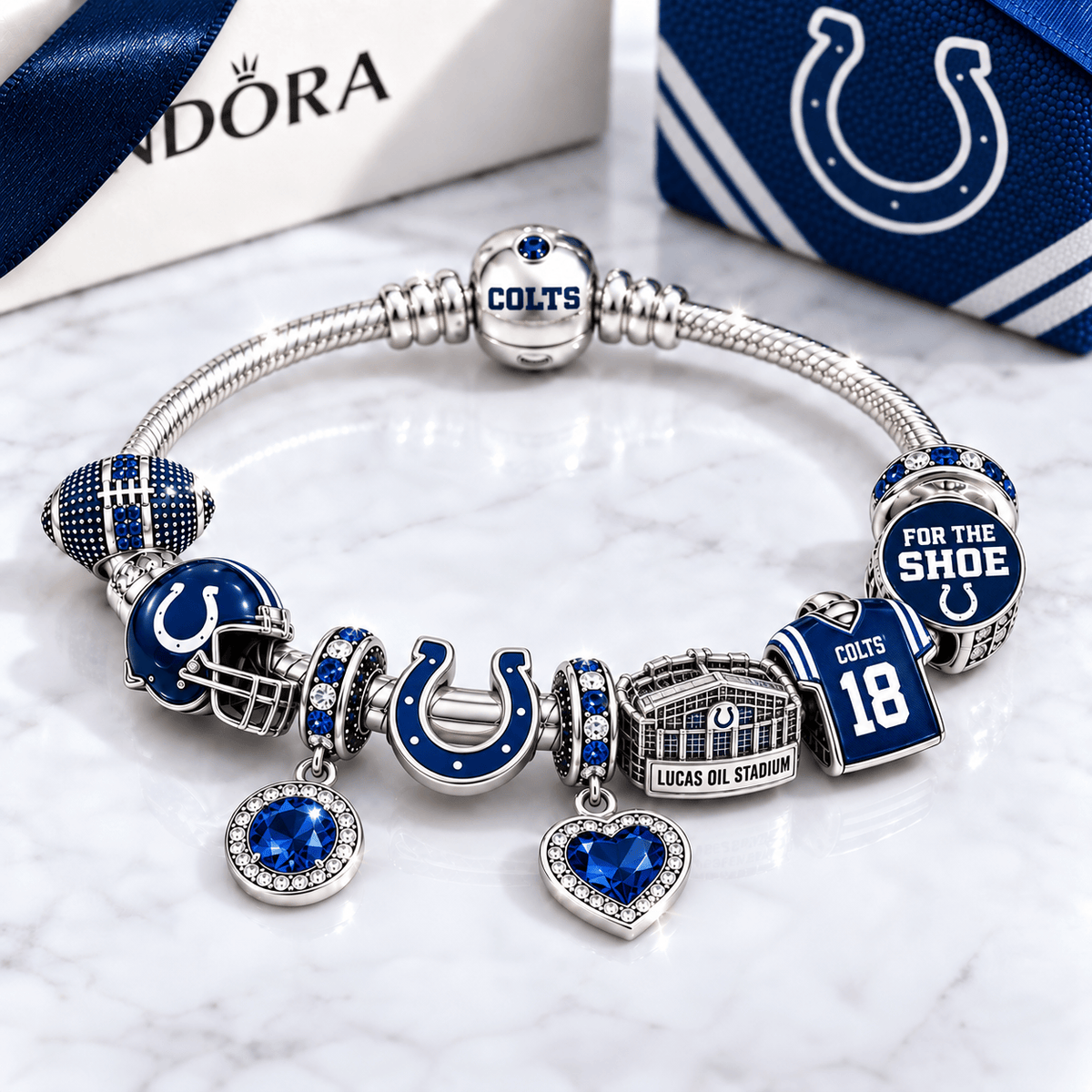 IDC Silver Charm Bracelet Set BMD