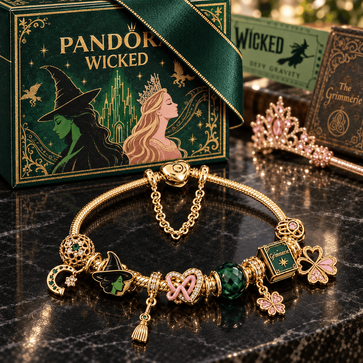 WCKD Gold Charm Bracelet Set PTKL