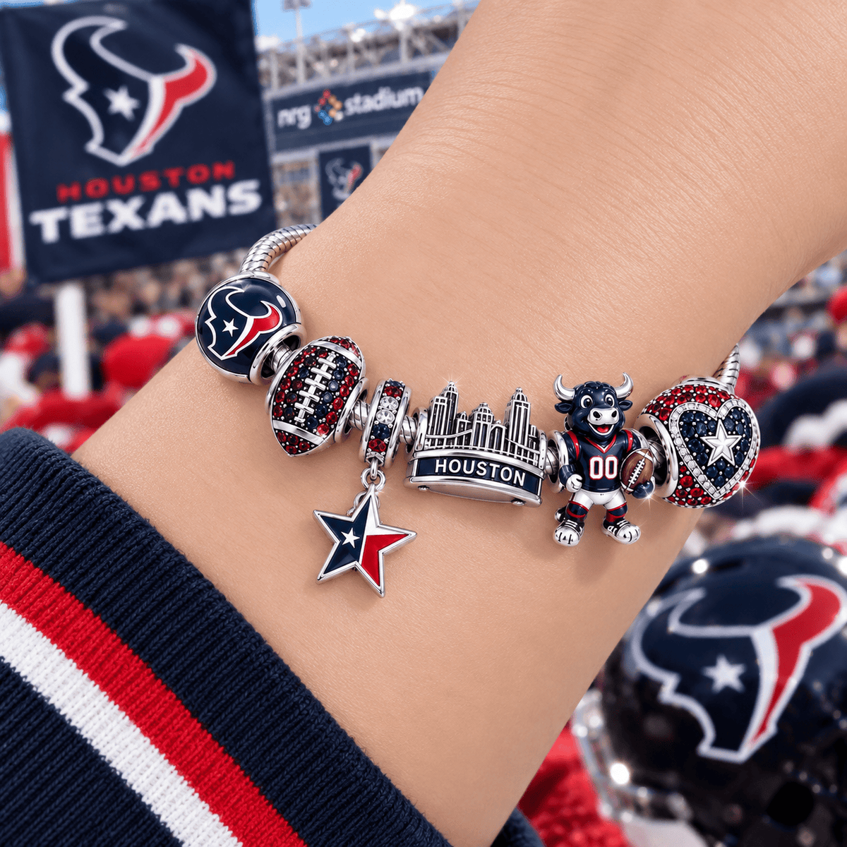 IDC Silver Charm Bracelet Set VTH