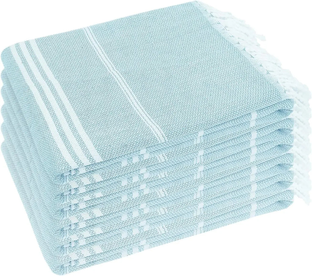 Turkish Beach Towel 6 Pack Beach Towels 36"x71" Beach Towel Oversized Sand Free Turkish Towel Quick Dry Bath Towels Blue