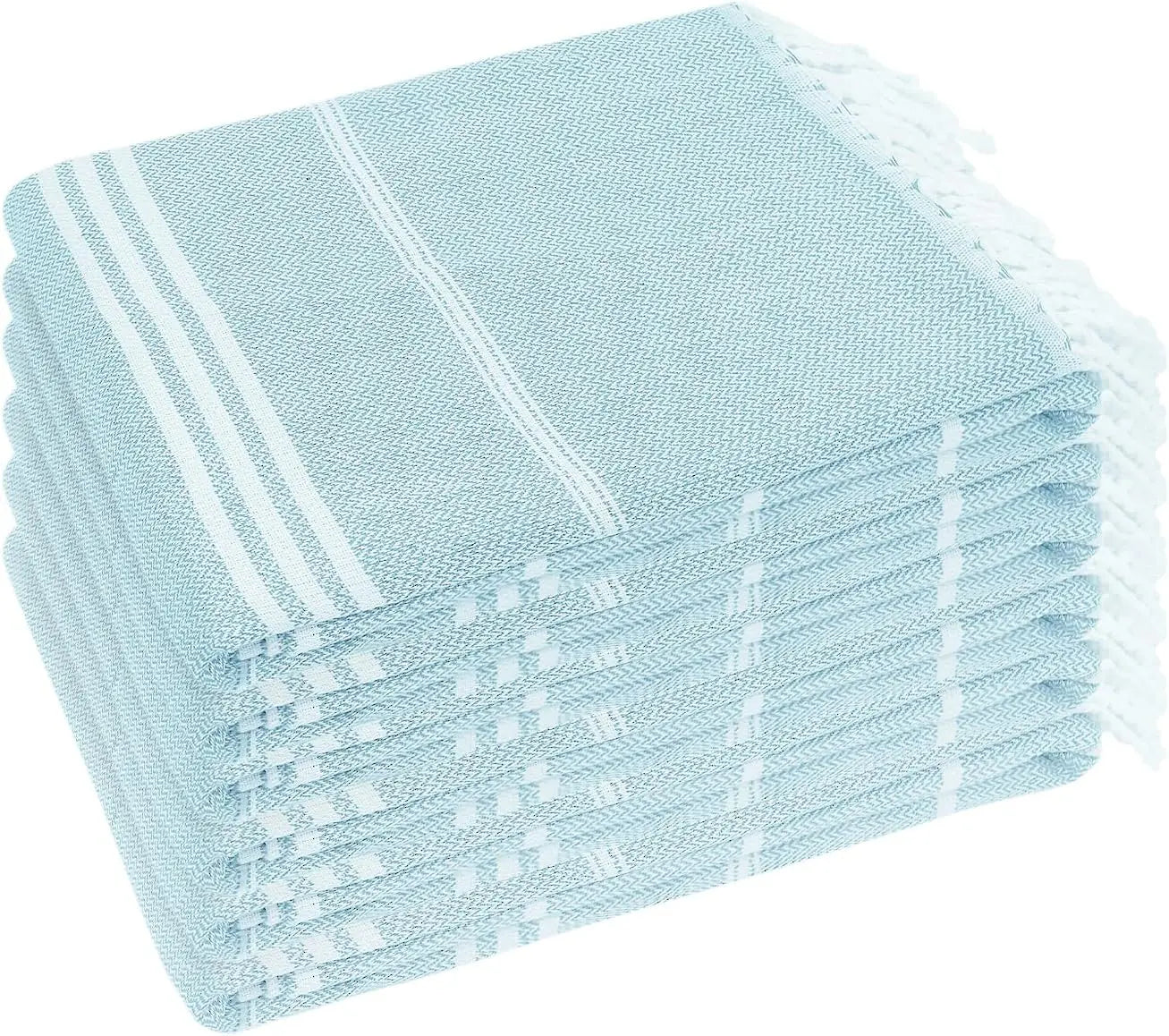 Turkish Beach Towel 6 Pack Beach Towels 36"x71" Beach Towel Oversized Sand Free Turkish Towel Quick Dry Bath Towels Blue