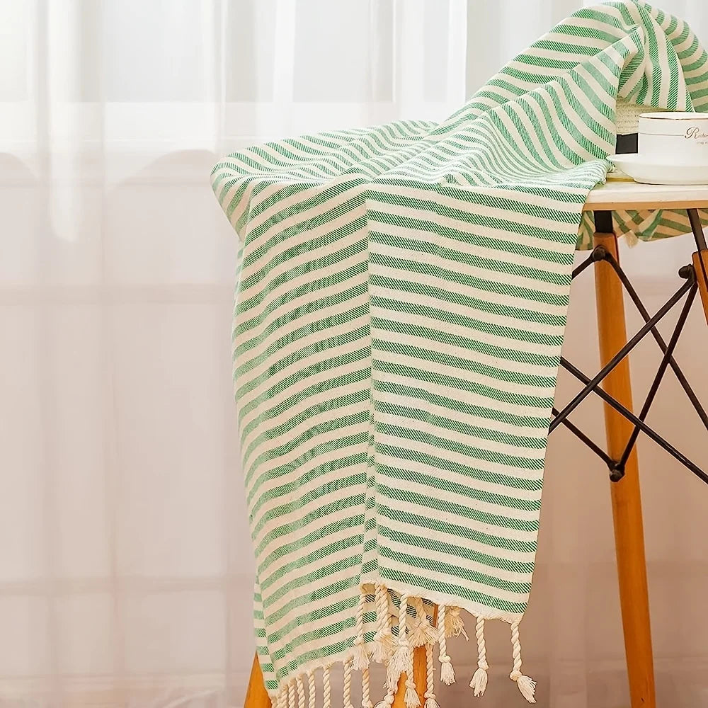 TURKISH Classical Series Beach Towel | 71 x 39 in | Extra Large Wearable Turkish Bath Towel | Premium Luxury Striped Linen