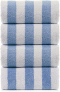 Large Turkish Beach Towel with Cabana Stripe, Premium Cotton, 30x60 Inches for Pool and Beach Use